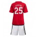 Günstige Manchester United Jadon Sancho #25 Babykleidung Heim Fussballtrikot Kinder 2023-24 Kurzarm (+ kurze hosen)
